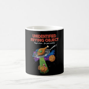 Unidentifiziertes Bratobjekt Lustiger Alien-UFO-Tr Kaffeetasse