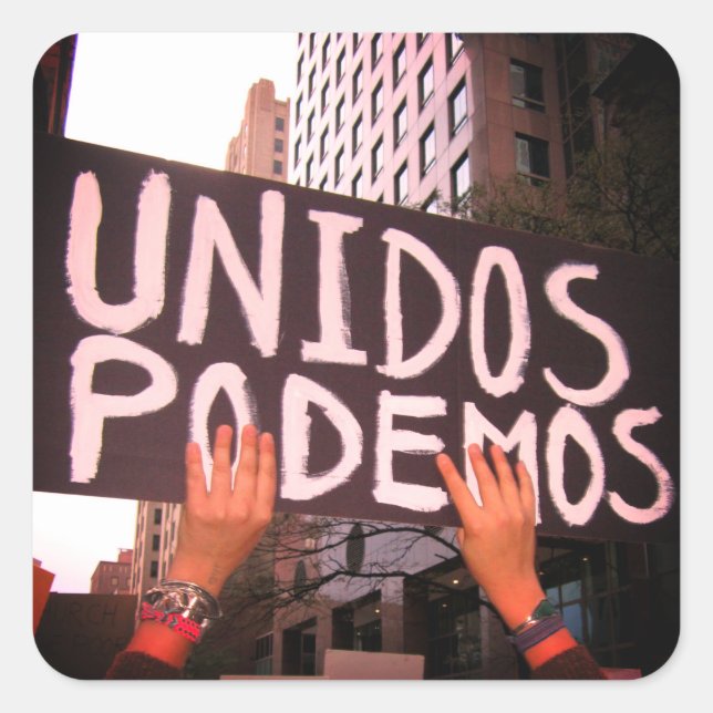 Unidos Podemos Sticker von Tamara Diaz Art (Vorderseite)