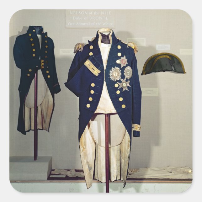 Uniform Royal Naval getragen Quadratischer Aufkleber (Vorderseite)