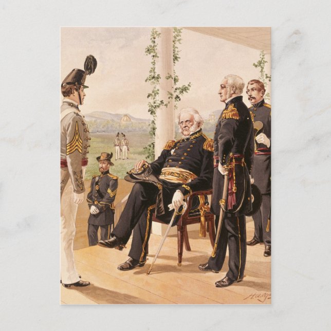 Uniformen der amerikanischen Armee Postkarte (Vorderseite)