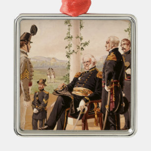 Uniformen der amerikanischen Armee Silbernes Ornament
