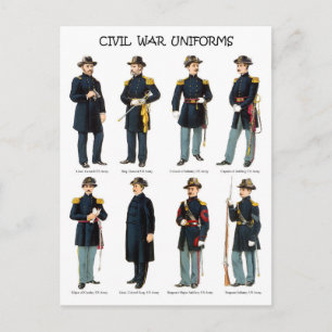 Uniformen des Amerikanischen Bürgerkriegs Postkarte
