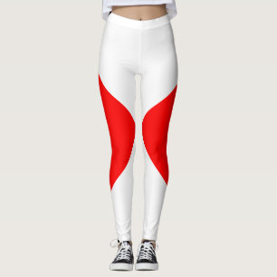 Uniformes Rotes Weißes, kariertes Quadrat Leggings