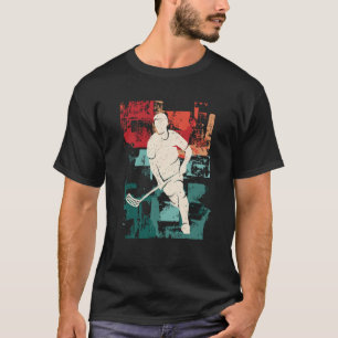 Unihockey-Spieler Vintage Unihockeyspieler Floorba T-Shirt