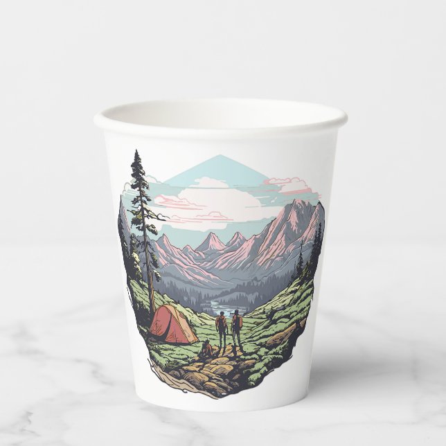 Unikate, retro/Vintage Grafik Pappbecher (Vorderseite)