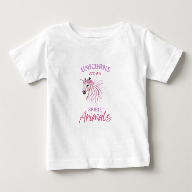 Uniköre sind mein Geist Tiere Baby Weißer T - Shir Baby T-shirt (Vorderseite)