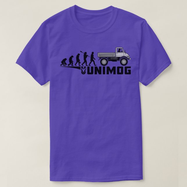 UNIMOG Evolution der Menschheit T-Shirt (Design vorne)