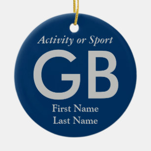 Unioder Highschool Varsity-Buchstabe-Andenken Keramikornament