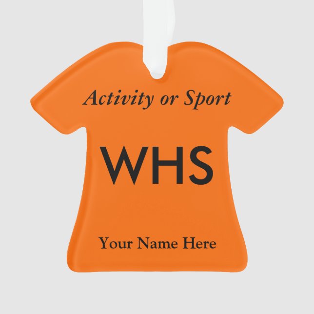 Unioder Highschool Varsity-Buchstabe-Andenken Ornament (Vorderseite)