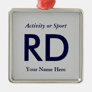 Unioder Highschool Varsity-Buchstabe-Andenken Silbernes Ornament