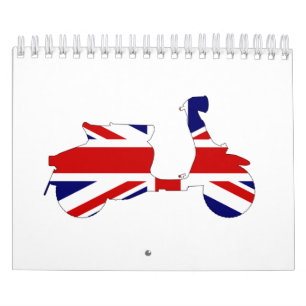 Union Jack 60er Motor Scooter Kalender
