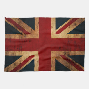 Union Jack (alters, abgenutzter Look) Geschirrtuch