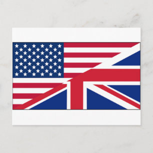 Union Jack Amerikanisches Flaggenmuster Sterne Str Postkarte