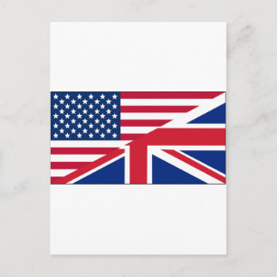Union Jack Amerikanisches Flaggenmuster Sterne Str Postkarte