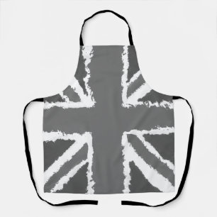 Union Jack Art Gray Tones Wall montiert Schürze