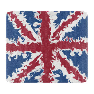 Union Jack Art, UK Flag Decor Schneidebrett