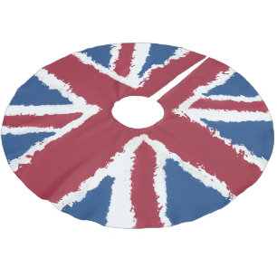 Union Jack Art von Heva Weva Weihnachtsbaum Base Polyester Weihnachtsbaumdecke