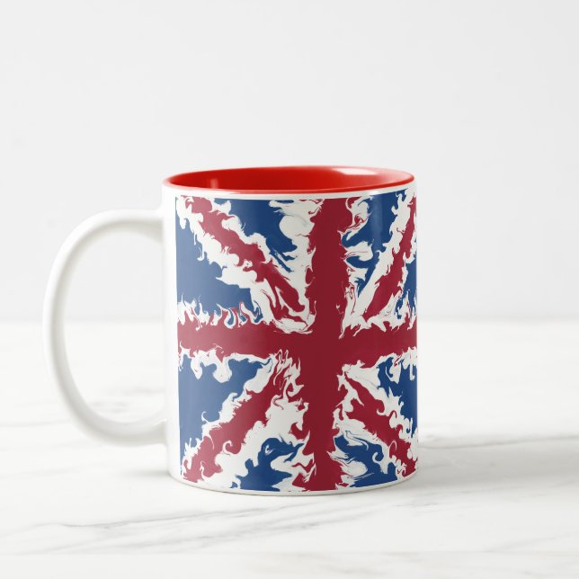 Union Jack Bespoke Zweifarbige Tasse (Links)