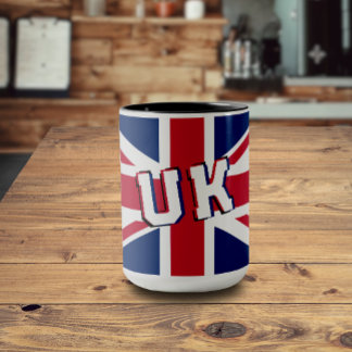 Union Jack Big Text Tasse