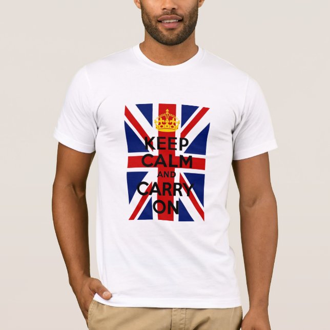 Union Jack bleibt ruhig und führt weiter T-Shirt (Vorderseite)
