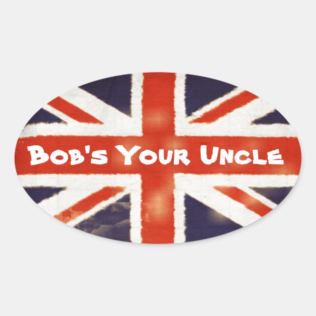 Union Jack Bobs Your Onkel Oval Aufkleber (Vorderseite)