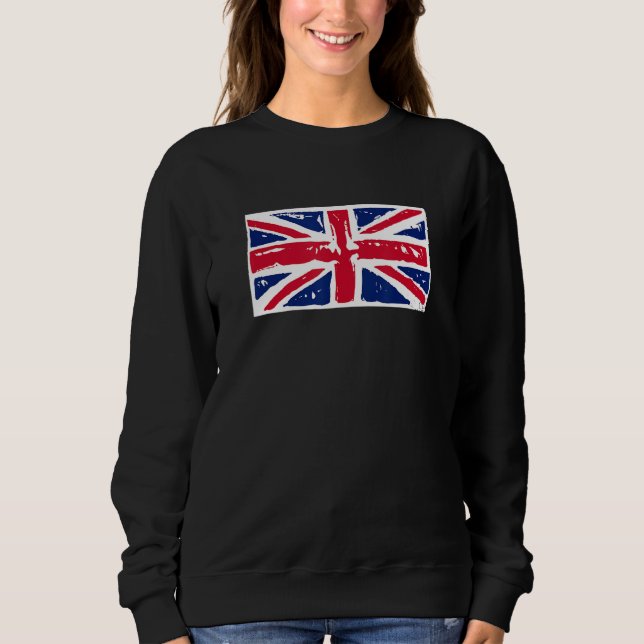 UNION JACK BRITIAN FLAG STAMP GRAPHIC SWEATSHIRT (Vorderseite)