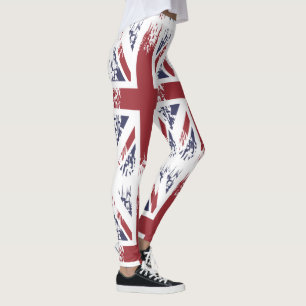 Union Jack (britische Flagge), Grunge-Stil Leggings