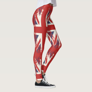 Union Jack (britische Flagge), Grunge-Stil Leggings