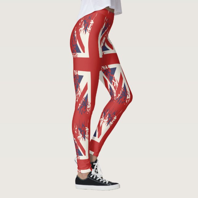 Union Jack (britische Flagge), Grunge-Stil Leggings (Rechts)