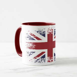 Union Jack (britische Flagge), Grunge-Stil Tasse