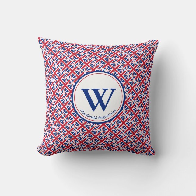 UNION JACK British Custom Monogram Patriotic Kissen (Vorderseite)