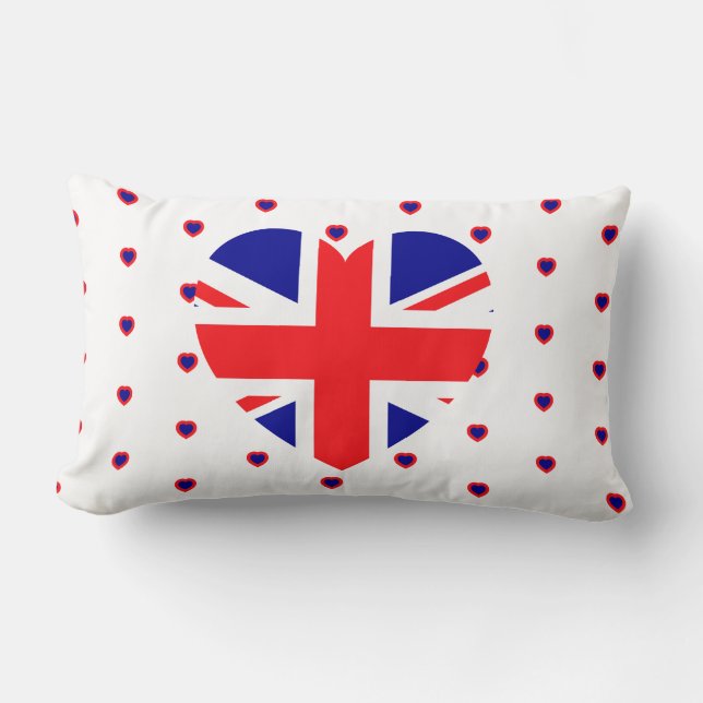 Union Jack British Flag England Red White Lendenkissen (Vorderseite)
