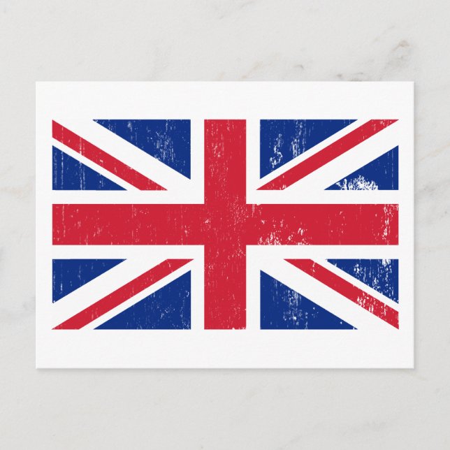 Union Jack British Flag Postcard Postkarte (Vorderseite)