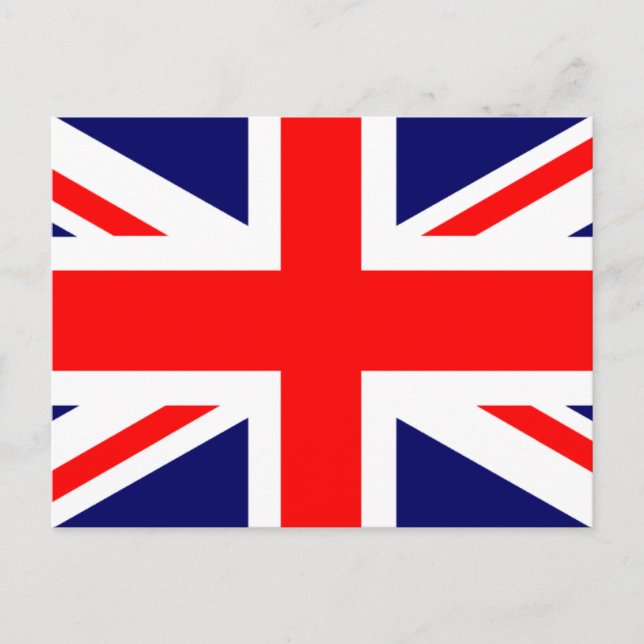 Union Jack British Flag Postkarte (Vorderseite)