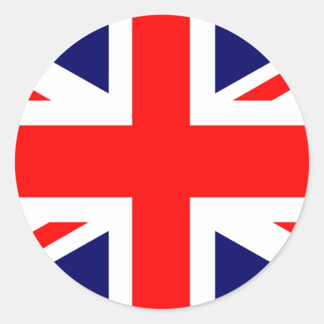 Union Jack British Flag Runder Aufkleber (Vorderseite)