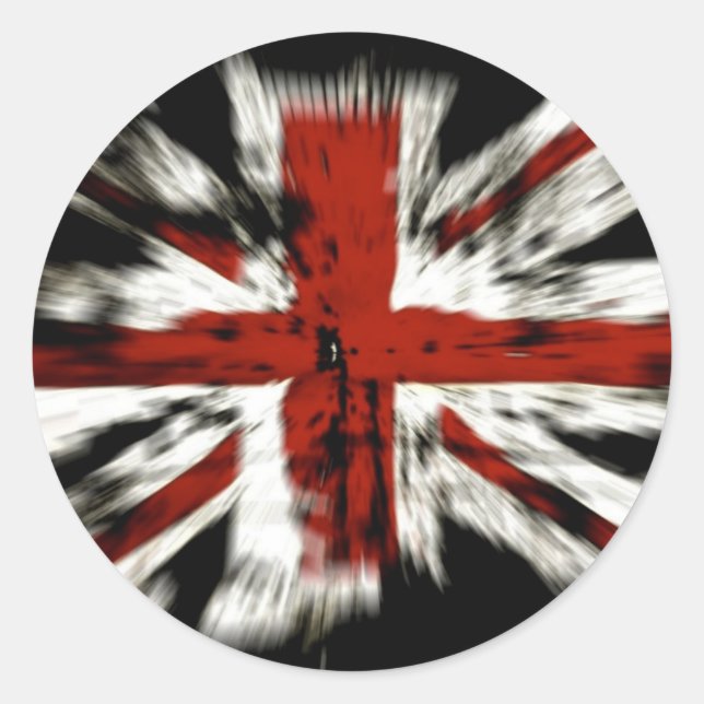 Union Jack British Flag Runder Aufkleber (Vorderseite)