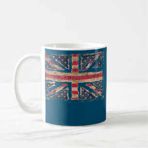 Union Jack British Flag Vintage Retro United Kaffeetasse