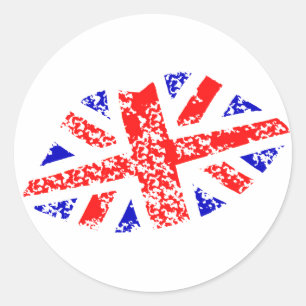 Union Jack British Kiss This! Aufkleber