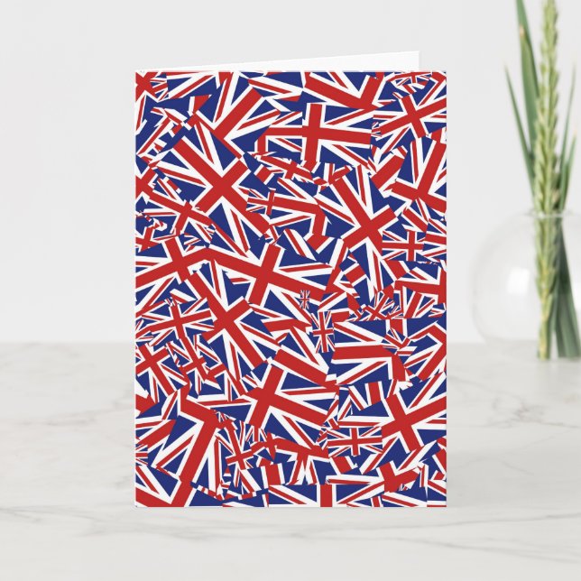 Union Jack Collage Karte (Vorderseite)