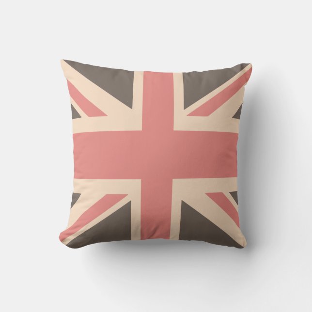 Union Jack - Designer weich verblasst Kissen (Vorderseite)