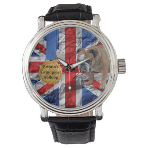 Union Jack English Bulldog Watch Armbanduhr