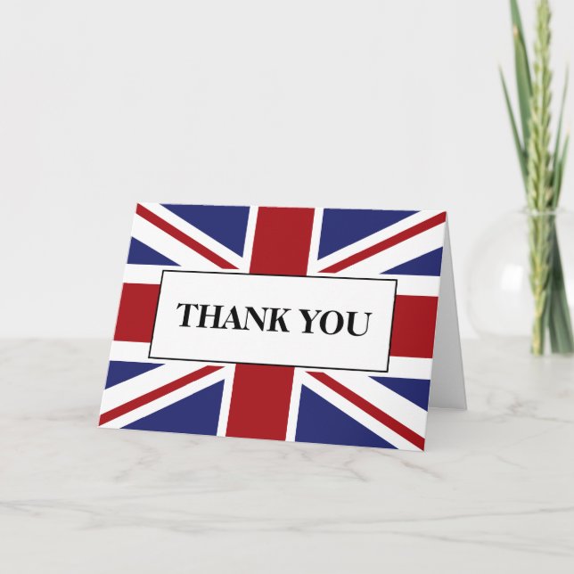 Union Jack Flag British Wedding Danke (Vorderseite)