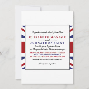 Union Jack Flag British Wedding Einladung