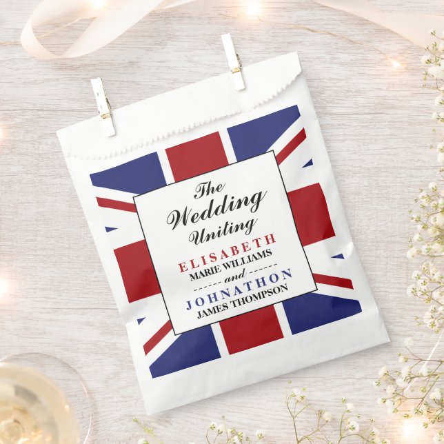 Union Jack Flag British Wedding Geschenktütchen (Ausgeschnitten)