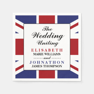 Union Jack Flag British Wedding Serviette