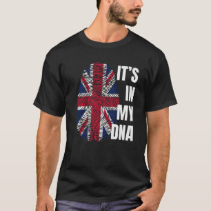 Union Jack Flag DNA Fingerprint Großbritannien T-Shirt