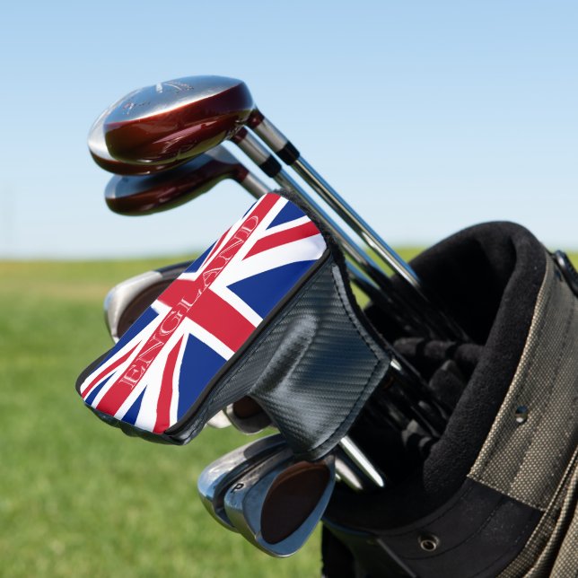 Union Jack Flag England pccn Golf Headcover (In Situ)