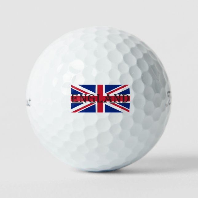 Union Jack Flag England tpv1 gbcnt Golfball (Vorderseite)