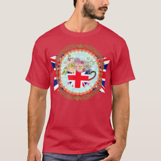 Union Jack Flag für Kinder & Jubilee Teacup für Br T-Shirt