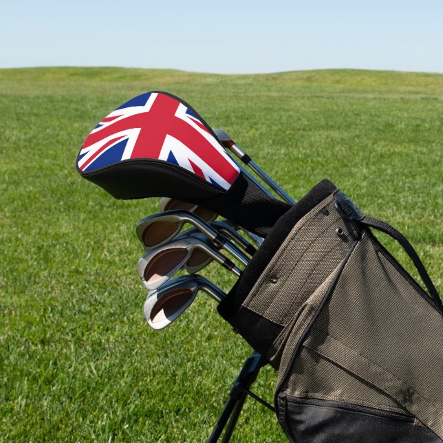 Union Jack Flag Golf Headcover (In SItu)